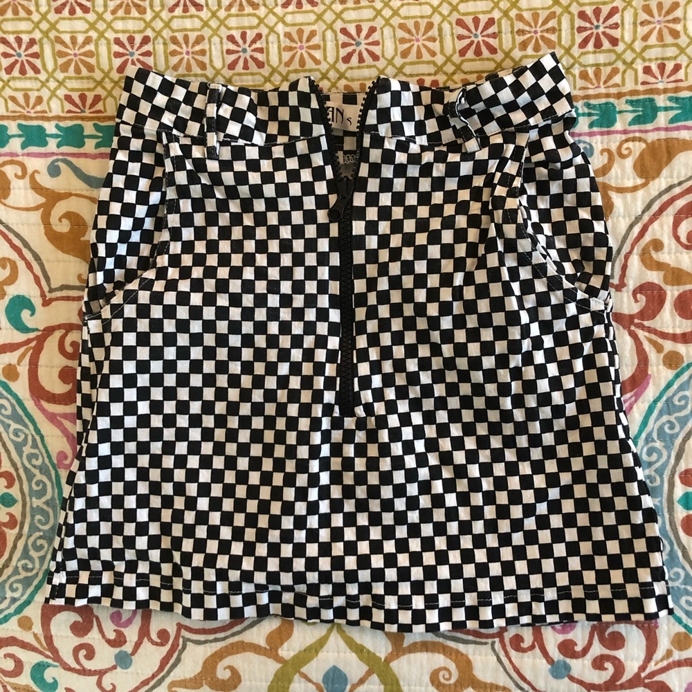 Checker Mini Skirt